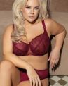 Gorsenia Mira UW Soft -rintaliivit Burgundy-thumb Kaarituettu, toppaamaton pitsi- ja meshliivi. 70-100, D-M K942