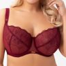 Gorsenia Mira UW Soft -rintaliivit Burgundy-thumb Kaarituettu, toppaamaton pitsi- ja meshliivi. 70-100, D-M K942