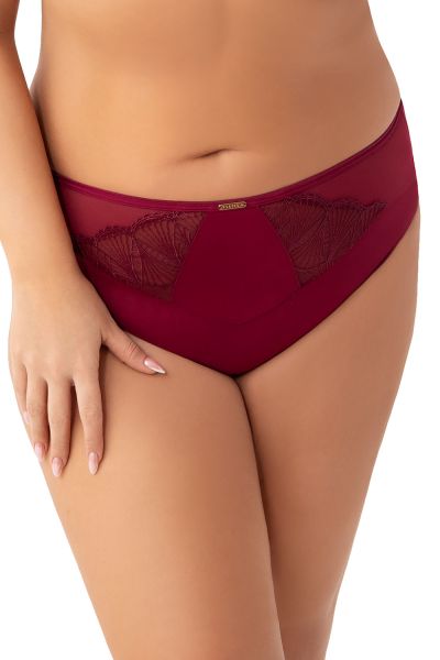 Gorsenia Mira-alushousut Burgundy Alushousut normaalikorkealla vyötäröllä. L/40 - 4XL/48 K943