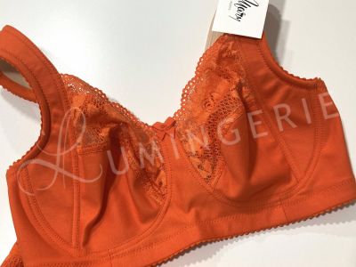 Miss Mary Lovely Lace kaarituettomat rintaliivit oranssi Kaaritueton ja kokokuppinen liivimalli ekstraleveillä olkaimilla. 80-115D-H MM-2105-18
