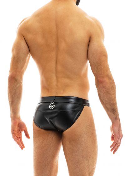 Modus Vivendi Leather look tanga musta Tanga 100% Polyester S-XL 20512