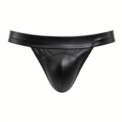 Modus Vivendi Leather look tanga musta Tanga 100% Polyester S-XL 20512