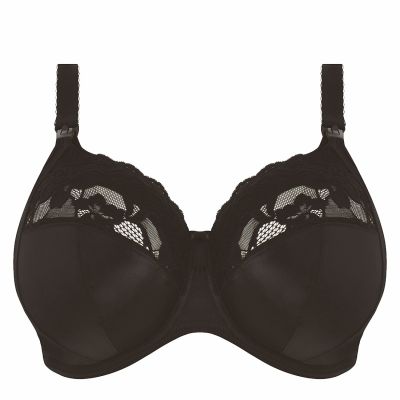 Elomi Molly UW -imetysliivit - Black Kaarituettu, pehmeäkuppinen imetysliivi kosteuden haihduttavalla materiaalilla 70-100, G-P EL4542-BLK