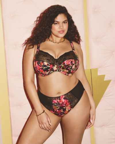 Elomi Morgan High Leg Brief -alushousut - Hot House Midihousu normaalikorkealla vyötäröllä, korkealle leikatut jalansuut. M/40 - 4XL/50 EL4118-HOU