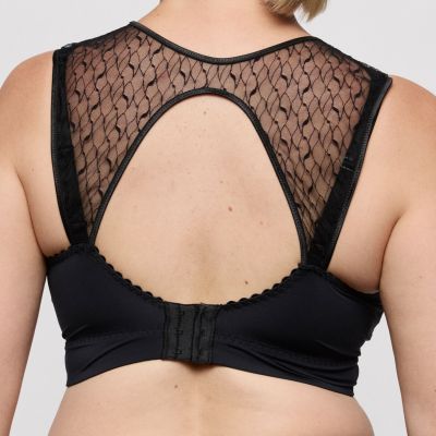 Primadonna Naica NW Soft Bralette -rintaliivit - Black Kaaritueton, toppaamaton kokokuppinen pitsibralette. 70-95, D-G 0163596-ZWA