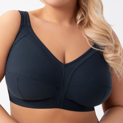 Gorsenia Nela NW Soft Comfort -rintaliivit Navy Blue Kaaritueton, toppaamaton kokokuppinen liivi minimizer-efektillä. 70-105, D-J K973-GRA