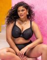 Elomi Nerina UW Stretch Plunge -rintaliivit Black-thumb Kaarituettu, kokokuppinen ja toppaamaton plunge-liivi sileällä joustopitsillä. 70-100, E-N EL302734-BLK