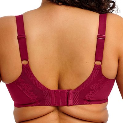 Elomi Nerina UW Stretch Plunge -rintaliivit Rouge Kaarituettu, kokokuppinen ja toppaamaton plunge-liivi sileällä joustopitsillä. 70-100, E-N EL302734-ROG