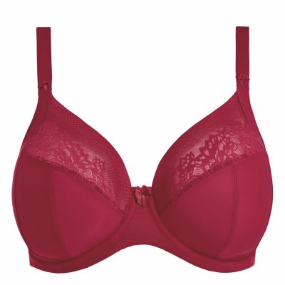 Elomi Nerina UW Stretch Plunge -rintaliivit Rouge Kaarituettu, kokokuppinen ja toppaamaton plunge-liivi sileällä joustopitsillä. 70-100, E-N EL302734-ROG