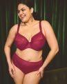 Elomi Nerina UW Stretch Plunge -rintaliivit Rouge-thumb Kaarituettu, kokokuppinen ja toppaamaton plunge-liivi sileällä joustopitsillä. 70-100, E-N EL302734-ROG