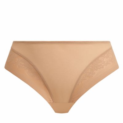 Elomi Nerina High Leg -alushousut Sahara Midihousu normaalikorkealla vyötäröllä, korkealle leikatut jalansuut. S/38 - 4XL/50 EL302753-SAH
