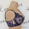 Nessa Ana UW Soft -rintaliivit Navy & Beige-thumb Kaarituettu, toppaamaton liivi kaksikerroksisilla mesh- ja joustopitsikupeilla. 65-100, E-O ANA-550-NAY