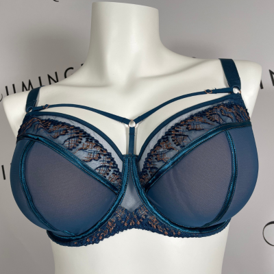 Novika by Ava Demi N°02 Semi Soft -rintaliivit Topaz Blue Kaarituettu, puolitopattu liivi 65-105, D-L DEM-No-02-TOP