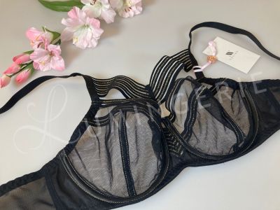Novika by Ava Lou Lou N°03 Soft -rintaliivit musta Kaarituettu, toppaamaton, pehmeäkuppinen liivi 65-100, D-L LOU-NO3-BLK