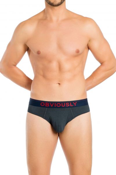 Obviously FreeMan Brief tuhkanharmaa Brief 90% Bambu, 10% Lycra S-XL C02-1U