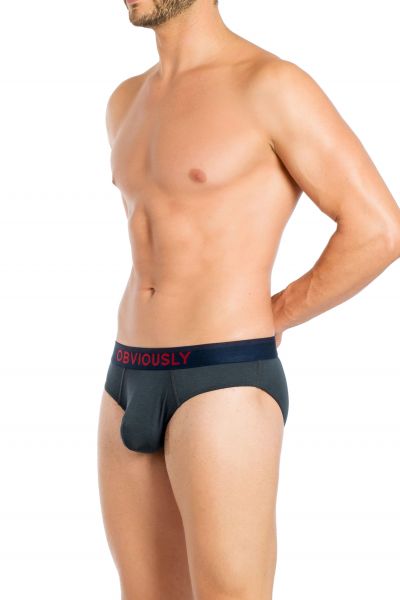 Obviously FreeMan Brief tuhkanharmaa Brief 90% Bambu, 10% Lycra S-XL C02-1U