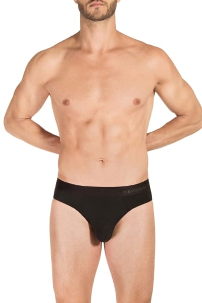 Obviously PrimeMan Brief musta Brief-alushousut <br> 90% Mikrokuitu, 10% Lycra<br> S-3XL A02-1A