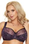 Nessa Omena Soft Comfort -rintaliivit Purple Floral-thumb Kaarituettu, toppaamaton liivimalli leveillä olkaimilla 75-110, D-P N024-507-FLR