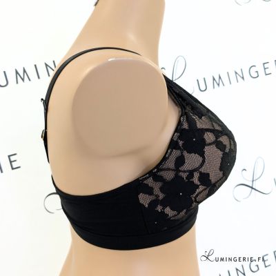 Panache Amour NW Padded Bralette -rintaliivit Black & Pecan Kaaritueton, topattu bralette muunneltavilla olkaimilla. 70-85 F-K 11145-BL-PE