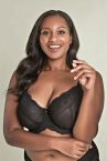 Panache Ana Plunge -rintaliivit musta-thumb Kaarituettu ja toppaamaton plungeliivi 60-85, D-H 9396-BLK