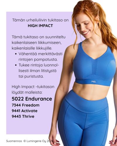 Panache Sport 5022 Endurance UW NP -urheilurintaliivit - Azure Kaarituettu, toppaamaton urheiluliivi, jossa muunneltavat olkaimet. 60-90, D-M 5022-AZU