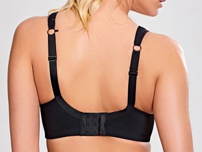 Panache Sport Panache Sport 5021 UW urheilurintaliivit musta Kaarituettu, topattu urheiluliivi, jossa muunneltavat olkaimet 60-90, D-J 5021-BLK