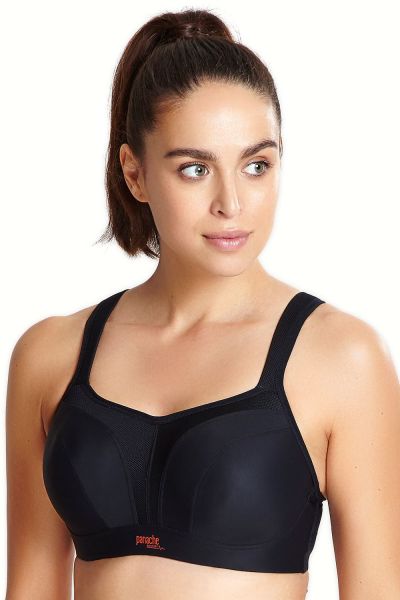 Panache Sport Panache Sport 5021 UW urheilurintaliivit musta Kaarituettu, topattu urheiluliivi, jossa muunneltavat olkaimet 60-90, D-J 5021-BLK