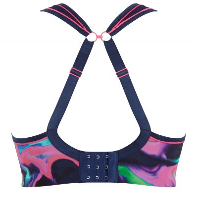 Panache Sport Panache Sport 5021A UW urheilurintaliivit Cyber Swirl Kaarituettu topattu urheiluliivi, jossa muunneltavat olkaimet. 65-90, D-J 5021A-CYB