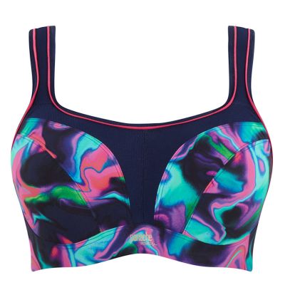 Panache Sport Panache Sport 5021A UW urheilurintaliivit Cyber Swirl Kaarituettu topattu urheiluliivi, jossa muunneltavat olkaimet. 65-90, D-J 5021A-CYB