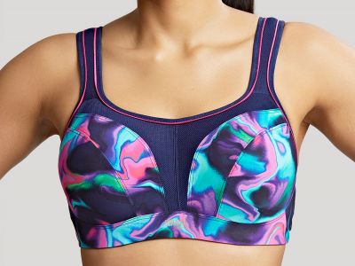 Panache Sport Panache Sport 5021A UW urheilurintaliivit Cyber Swirl Kaarituettu topattu urheiluliivi, jossa muunneltavat olkaimet. 65-90, D-J 5021A-CYB