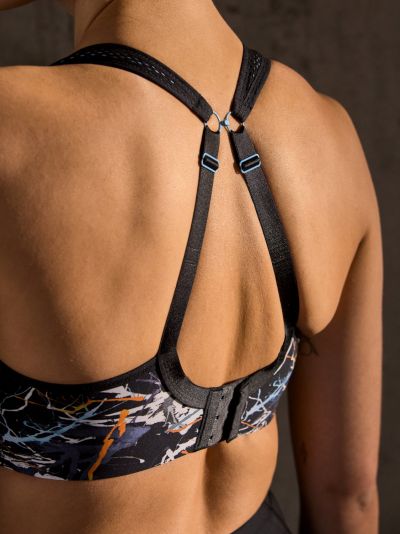 Panache Sport Panache Sport 5021B UW urheilurintaliivit Ink Splat Kaarituettu topattu urheiluliivi, jossa muunneltavat olkaimet. 65-90, D-J 5021B-INK