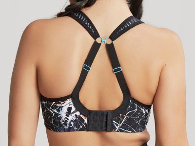 Panache Sport Panache Sport 5021B UW urheilurintaliivit Ink Splat Kaarituettu topattu urheiluliivi, jossa muunneltavat olkaimet. 65-90, D-J 5021B-INK