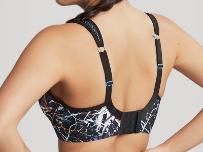 Panache Sport Panache Sport 5021B UW urheilurintaliivit Ink Splat Kaarituettu topattu urheiluliivi, jossa muunneltavat olkaimet. 65-90, D-J 5021B-INK