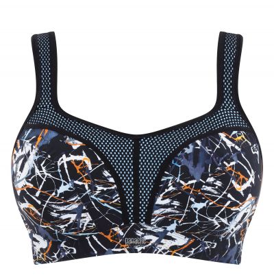 Panache Sport Panache Sport 5021B UW urheilurintaliivit Ink Splat Kaarituettu topattu urheiluliivi, jossa muunneltavat olkaimet. 65-90, D-J 5021B-INK