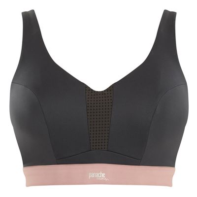 Panache Sport Panache Sport 5022 Ultra Perform UW -urheilurintaliivit Charcoal Kaarituettu, toppaamaton urheiluliivi, jossa muunneltavat olkaimet 60-90, D-J 5022-CHR