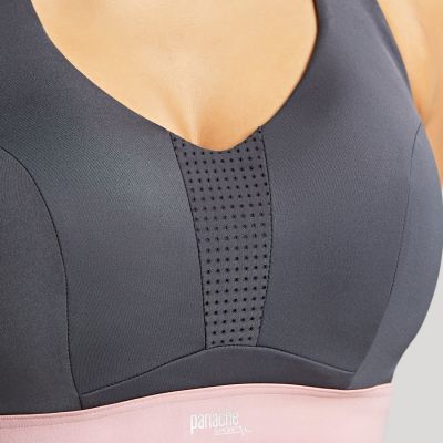 Panache Sport Panache Sport 5022 Ultra Perform UW -urheilurintaliivit Charcoal Kaarituettu, toppaamaton urheiluliivi, jossa muunneltavat olkaimet 60-90, D-J 5022-CHR