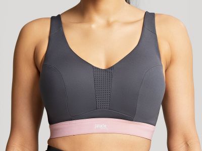 Panache Sport Panache Sport 5022 Ultra Perform UW -urheilurintaliivit Charcoal Kaarituettu, toppaamaton urheiluliivi, jossa muunneltavat olkaimet 60-90, D-J 5022-CHR