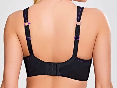 Panache Sport Panache Sport 7341 NW urheiluliivit musta-violetti Kaaritueton, topattu sporttiliivi 60-90, D-J 7341-BLK