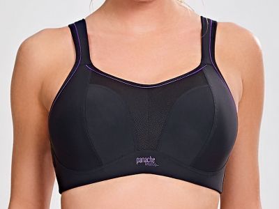 Panache Sport Panache Sport 7341 NW urheiluliivit musta-violetti Kaaritueton, topattu sporttiliivi 60-90, D-J 7341-BLK