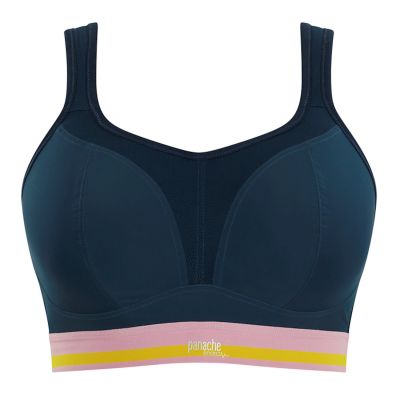 Panache Sport Panache Sport 7341B NW urheiluliivit Retro Navy Kaaritueton, topattu sporttiliivi 65-90, D-J 7341B-RETRO
