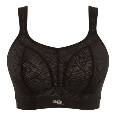 Panache Sport Panache Sport 7341C NW urheiluliivit Black Lace & Latte Kaaritueton, topattu sporttiliivi 60-90, D-J 7341C-BL&L