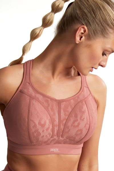 Panache Sport Panache Sport 7341C NW urheiluliivit Sienna Lace Kaaritueton, topattu sporttiliivi 65-90, D-GG 7341C-SIA