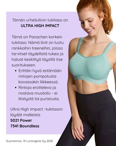 Panache Sport 5021 Power UW P -urheilurintaliivit Black Kaarituettu, topattu urheiluliivi, jossa muunneltavat olkaimet. 60-90, D-M 5021-BLK