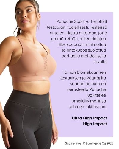 Panache Sport 9441 Activate UW NP -urheilurintaliivit - Black Kaarituettu, toppaamaton urheiluliivi, jossa olkaimissa racerback-mahdollisuus 75-105, D-O SCU-9441-BLK