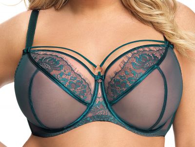 Gorsenia Paradise Soft -rintaliivit viherpetrooli Kaarituettu, toppaamaton 65-100, D-M K496-ZIE