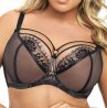 Gorsenia Paradise Soft -rintaliivit Black-Beige-thumb Kaarituettu, toppaamaton mesh- ja pitsiliivi. 65-100, D-M K496-BLK/CZA