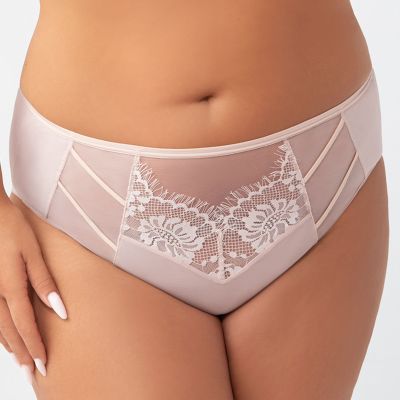 Gorsenia Paradise-alushousut Beige Alushousut normaalikorkealla vyötäröllä M/38 - 4XL/48 K497/1-BEZ