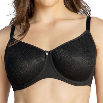 Parfait Pearl UW NP Minimizer -rintaliivit Black Kaarituettu, saumaton minimizer-liivi kauniilla jacquard-pinnalla. 70-95, D-H P60921-BLK