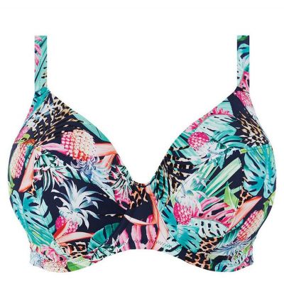 Elomi Pina Colada UW Plunge -bikiniliivit Midnight Kaarituettu balconette-bikiniliivi. 75-100, E-L ES7262-MIH