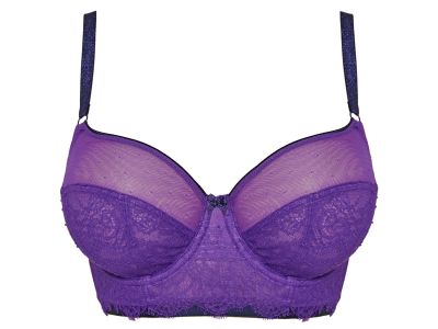 Cleo by Panache Piper Soft Balconnet -rintaliivit Violet Kaarituettu, pehmeäkuppinen balconette-liivi 65-85, D-J 10031-VIO